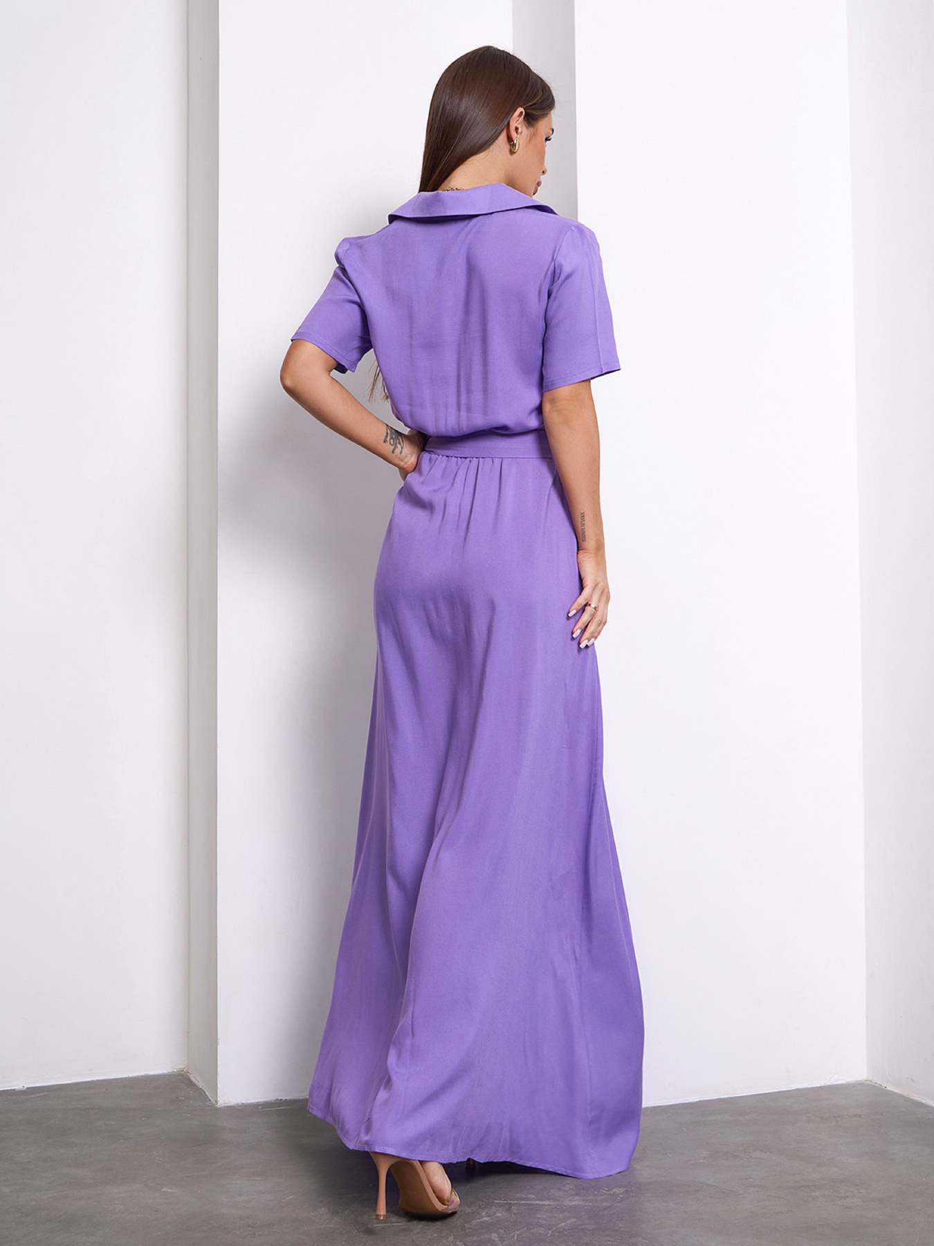 Сукня максі ISSA Plus модель 15157_сиреневый Фото