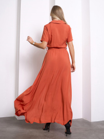 Сукня максі ISSA Plus модель 15157_терракотовый Фото