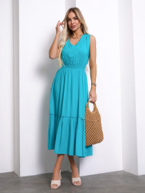 Платье миди ISSA Plus модель 15158_бирюзовый Фото