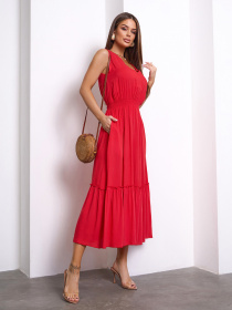 Сукня міді ISSA Plus модель 15158_красный Фото