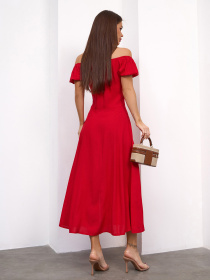 Сукня міді ISSA Plus модель 15159_красный Сукня міді ISSA Plus модель 15159_красный Фото