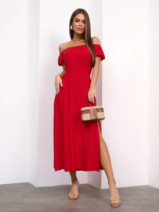 Сукня міді ISSA Plus модель 15159_красный Фото