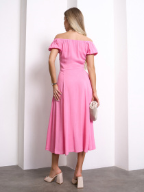 Сукня міді ISSA Plus модель 15159_розовый Фото