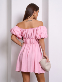 Платье мини ISSA Plus модель SA-617_розовый Фото