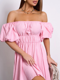 Сукня міні ISSA Plus модель SA-617_розовый Фото