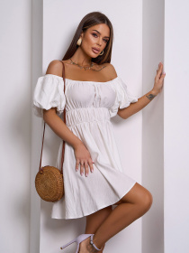 Платье мини ISSA Plus модель SA-617_белый Фото