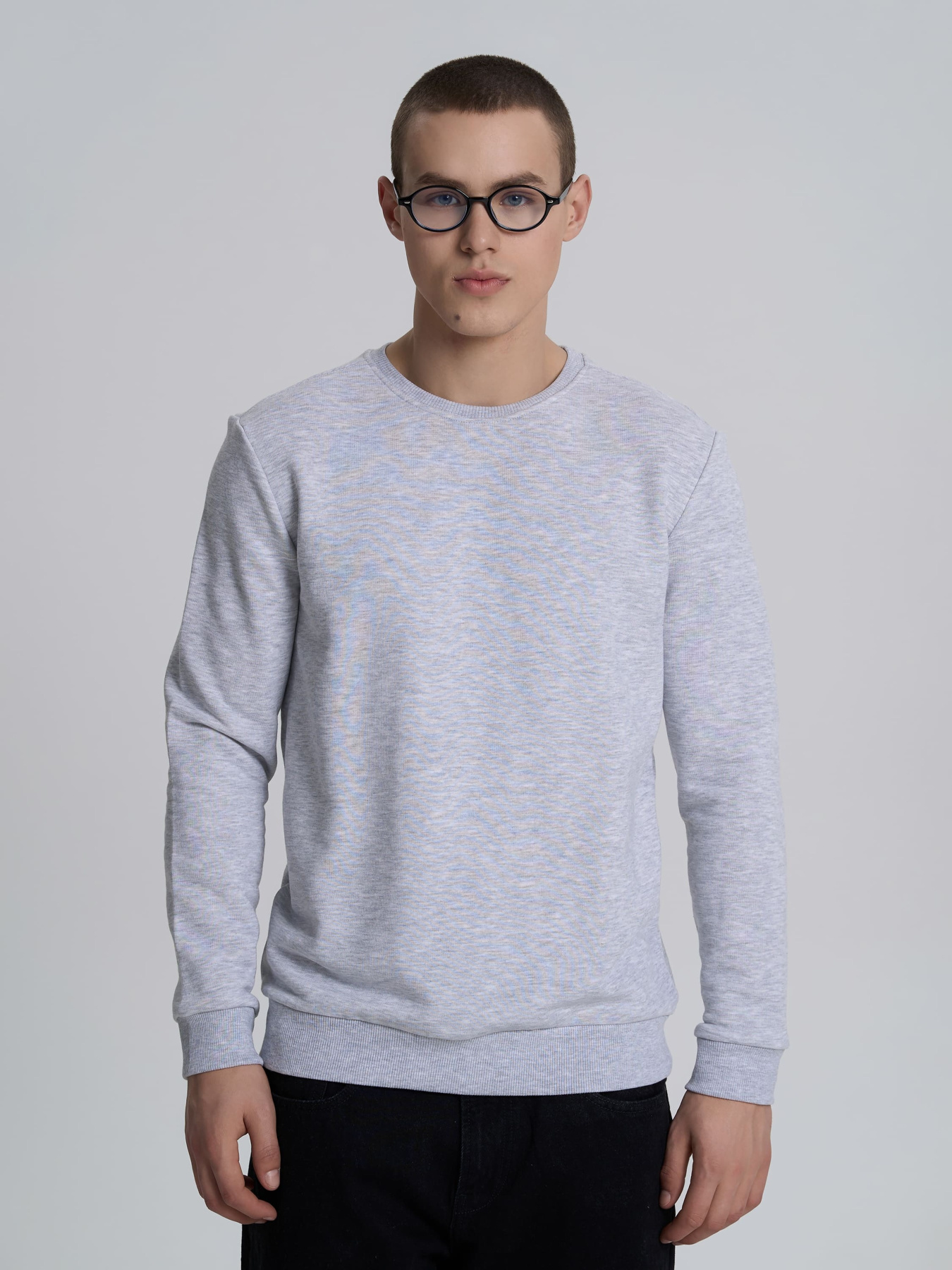 Свитшот Роза модель 210542_grey_melange Фото