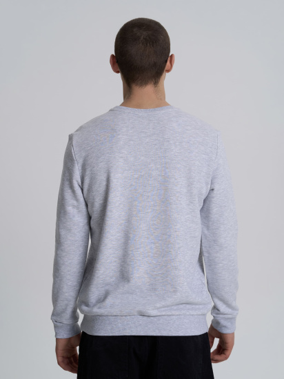 Свитшот мужской базовый в цвете серый  ТМ РОЗА модель 210542_grey_melange — фото 3 - INTERTOP
