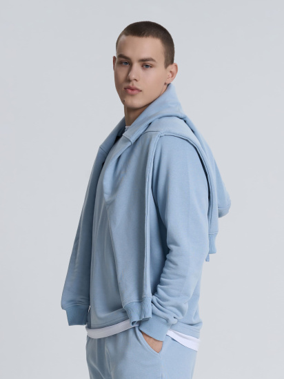 Свитшот-реглан мужской серо-голубого цвета ТМ РОЗА модель 240620_gray_blue — фото 3 - INTERTOP