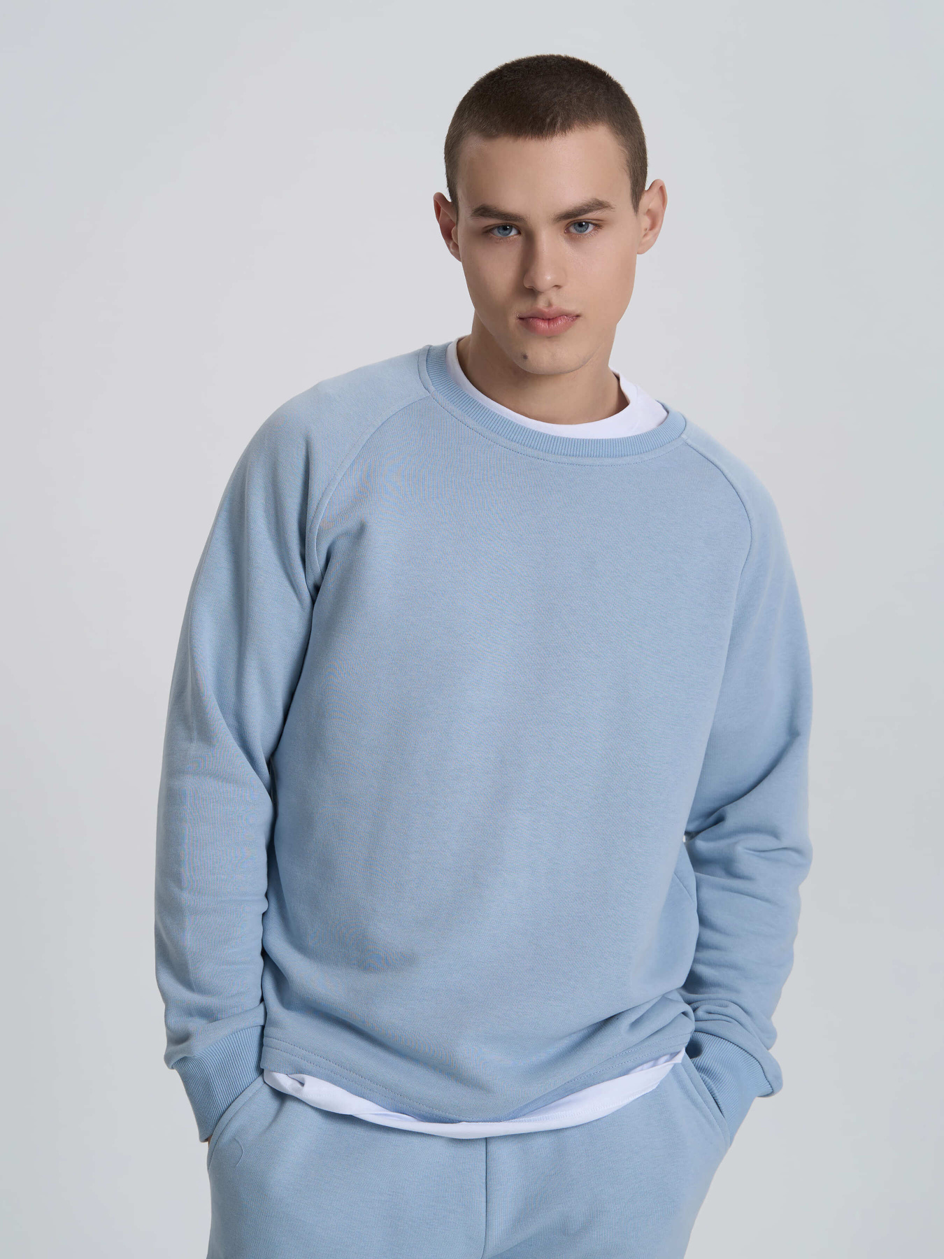 Свитшот Роза модель 240620_gray_blue Фото