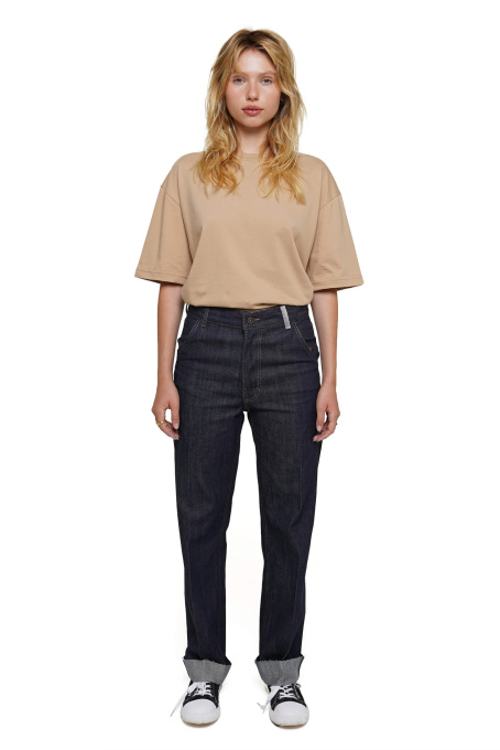 Джинсы Джинсовые штаны с селвиджу модель aut21-jnsl-darkblue Фото