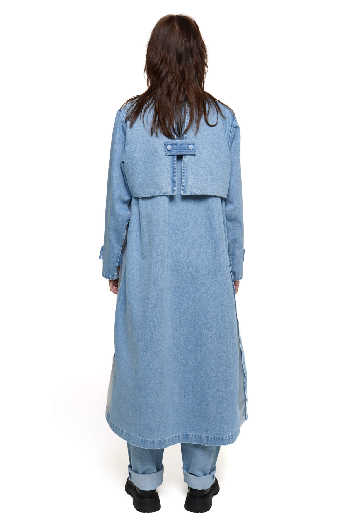 Пальто Тренч джинсовый модель aut21-trnch-blue Фото