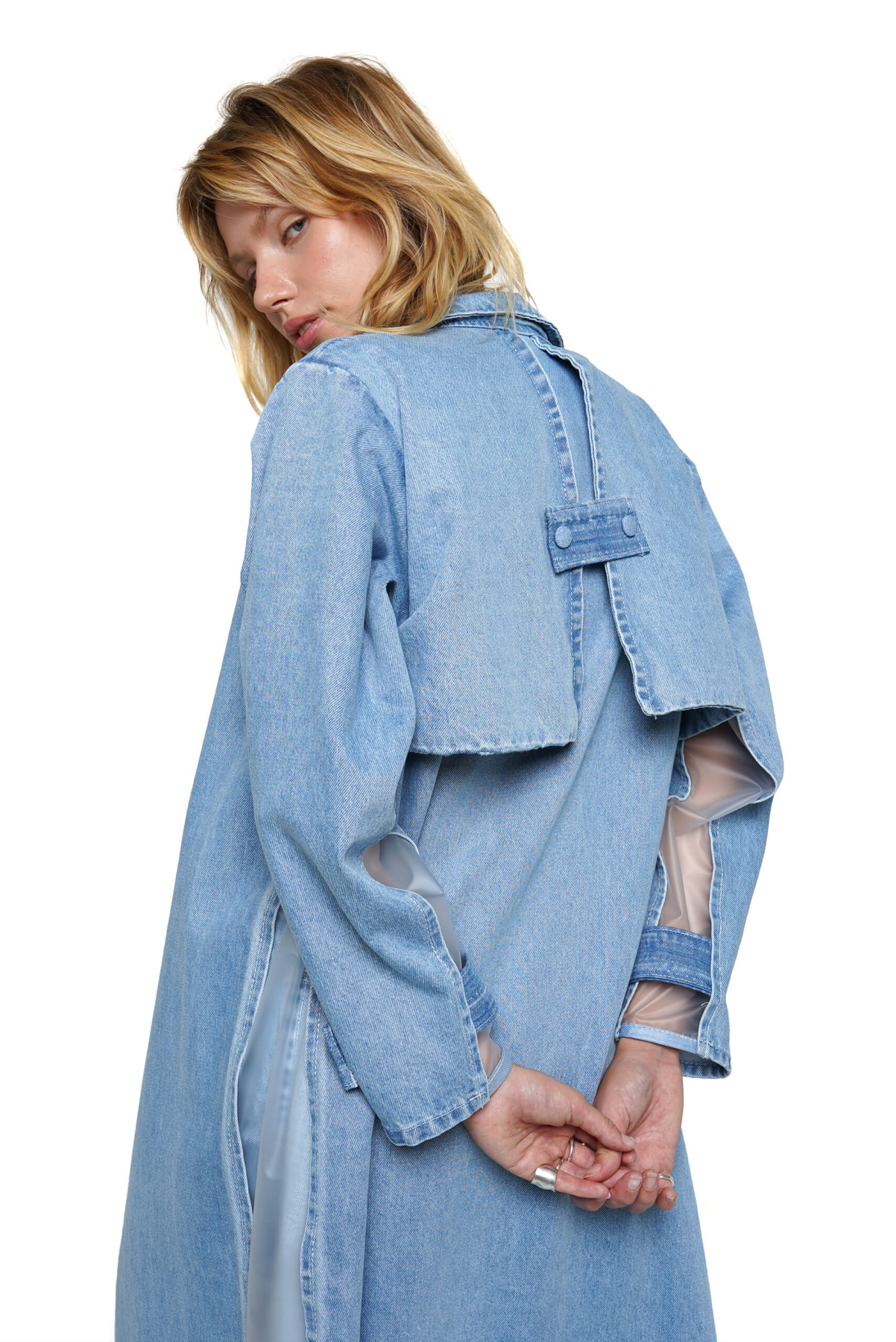 Пальто Тренч джинсовый модель aut21-trnch-blue Фото