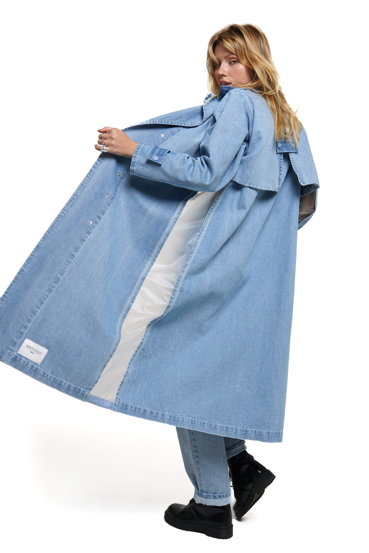 Пальто Тренч джинсовый модель aut21-trnch-blue Фото