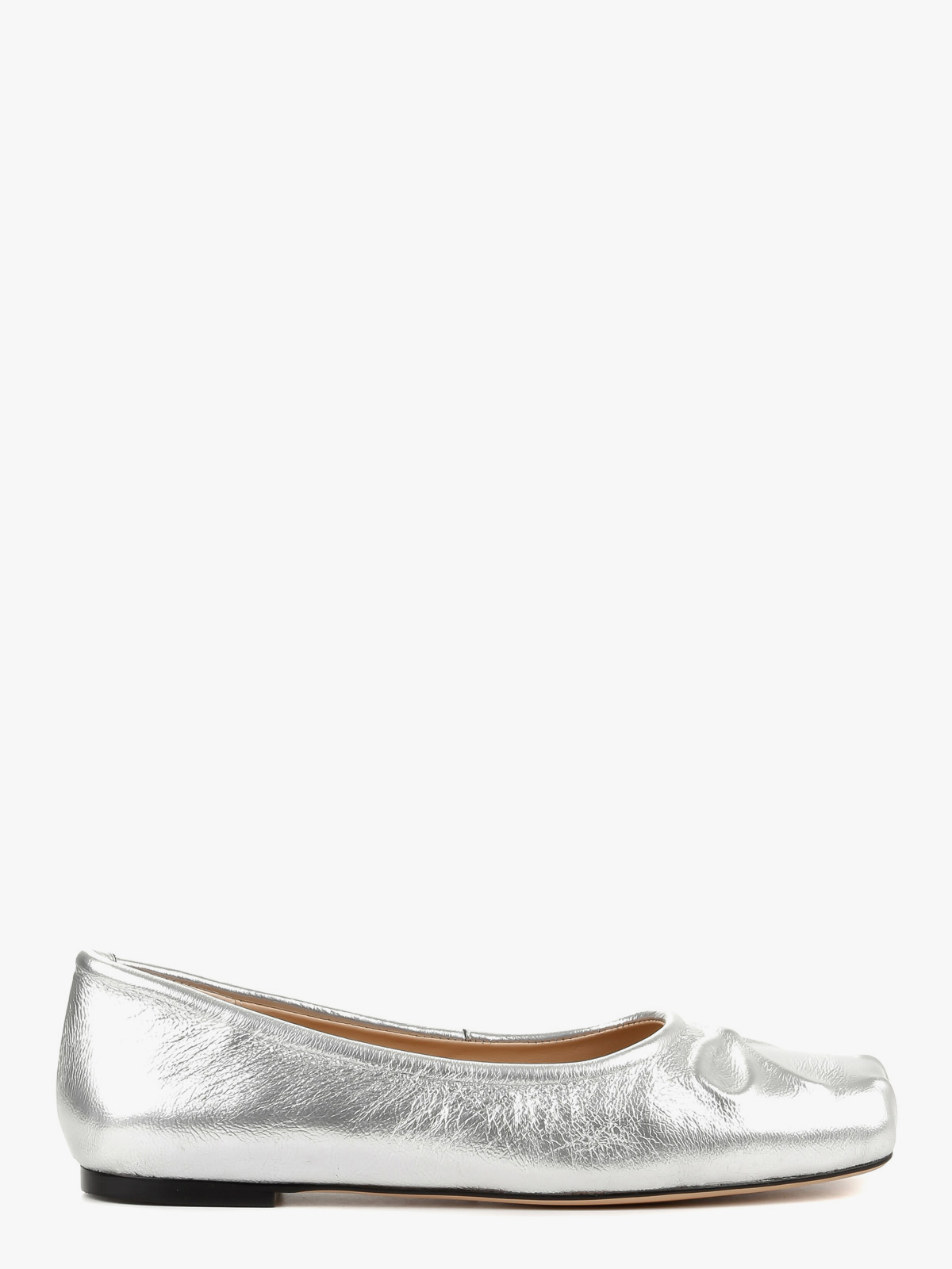 Шкіряні Жіночі Балетки LeBERDES  (00000018339) колір срібний