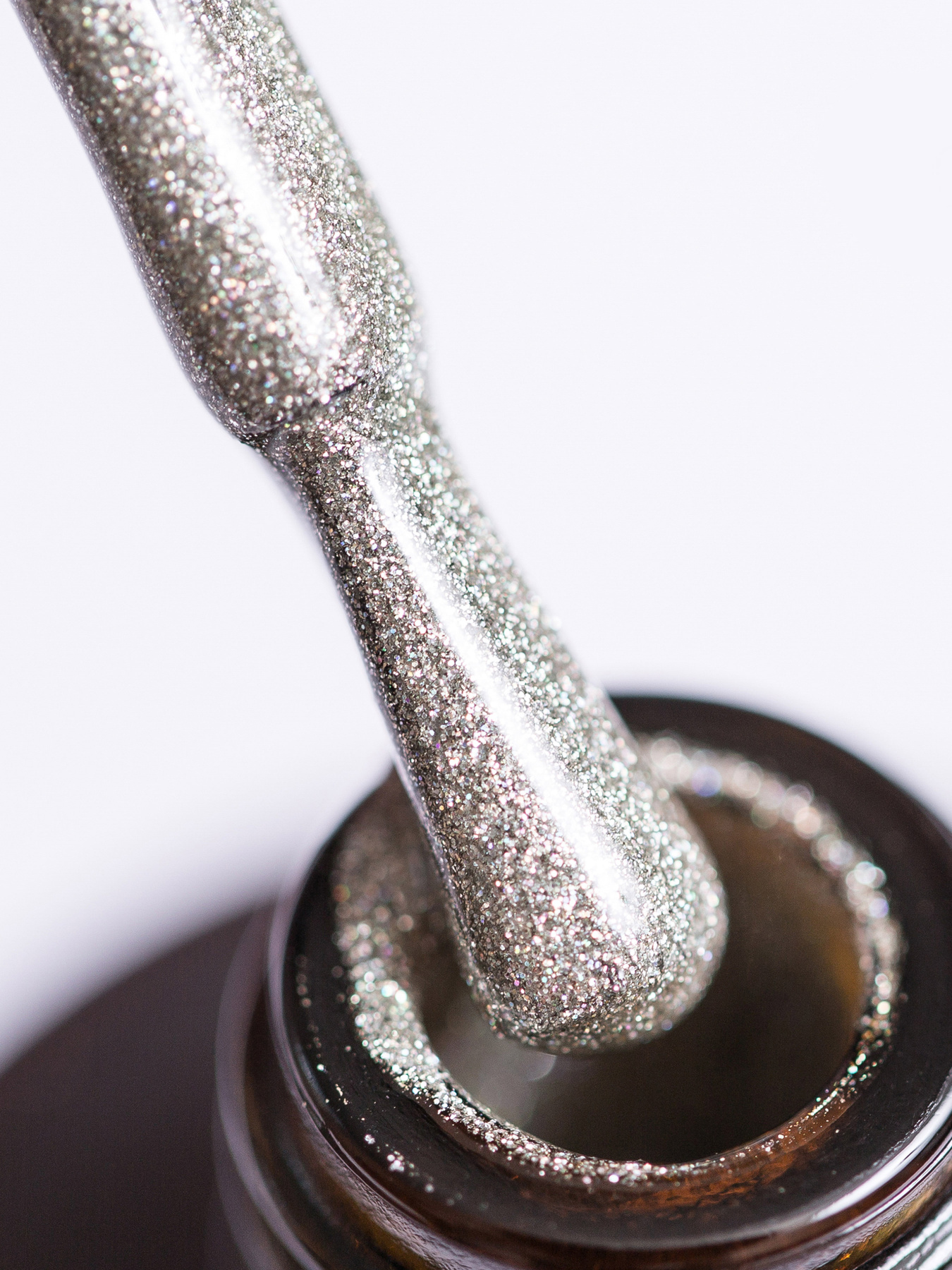 Гель-лак GLOSS Shine 401, серебристый с голографическим микроблеском GLOSS COMPANY модель 4823271404362 Фото