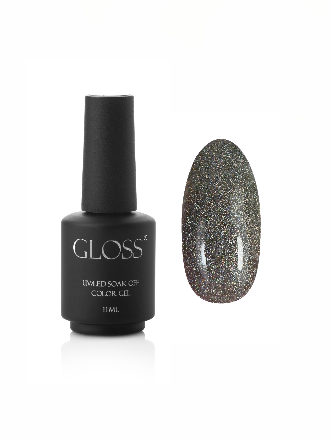 Гель-лак GLOSS Shine 401, серебристый с голографическим микроблеском GLOSS COMPANY модель 4823271404362 Фото