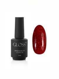 Красный - GLOSS COMPANY ­Гель-лак GLOSS Shine 407, красный с микроблеском