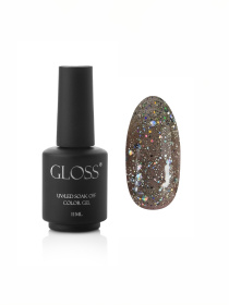Гель-лак GLOSS Shine 410, серебристый с голографическими блестками GLOSS COMPANY модель 4823271403396 Фото