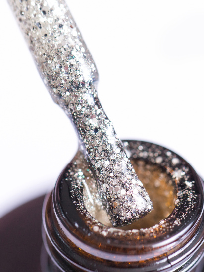 GLOSS COMPANY ­Гель-лак GLOSS Shine 412, біле золото з блискітками модель 4823271402849 — фото - INTERTOP