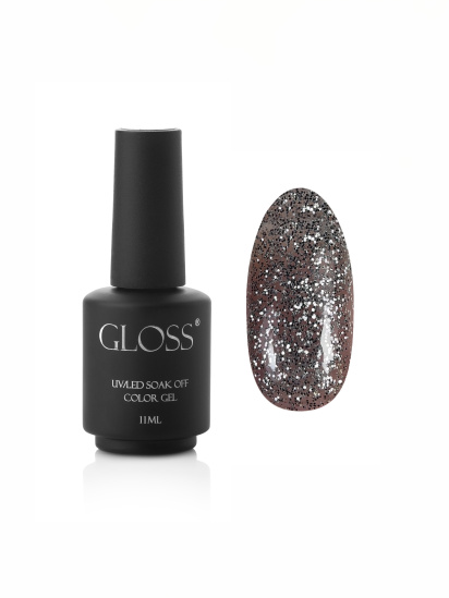 GLOSS COMPANY ­Гель-лак GLOSS Shine 416, серебристый с микроблеском модель 4823271402498 — фото - INTERTOP
