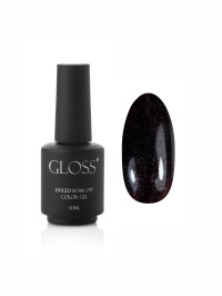 Фиолетовый - GLOSS COMPANY ­Гель-лак GLOSS Shine 417, темно-сливовый с микроблеском.