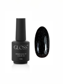 Гель-лак GLOSS Shine 418, чорний з мікроблиском GLOSS COMPANY Модель 4823271403525 Фото