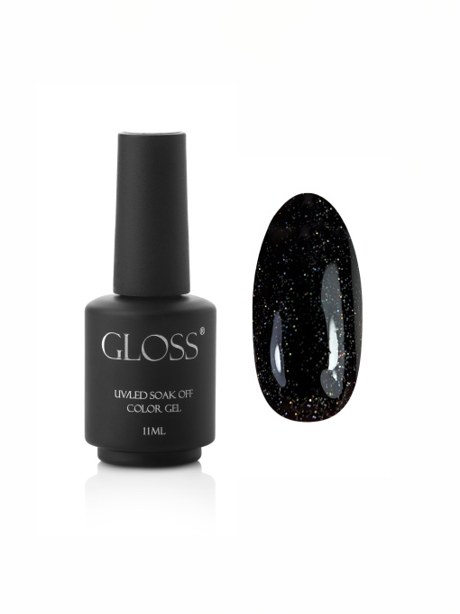 Гель-лак GLOSS Shine 418, чорний з мікроблиском GLOSS COMPANY Модель 4823271403525 Фото