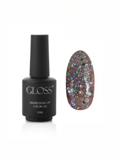 GLOSS COMPANY ­Гель-лак GLOSS Shine 420, сріблястий з голографічними блискітками модель 4823271401019 - фото