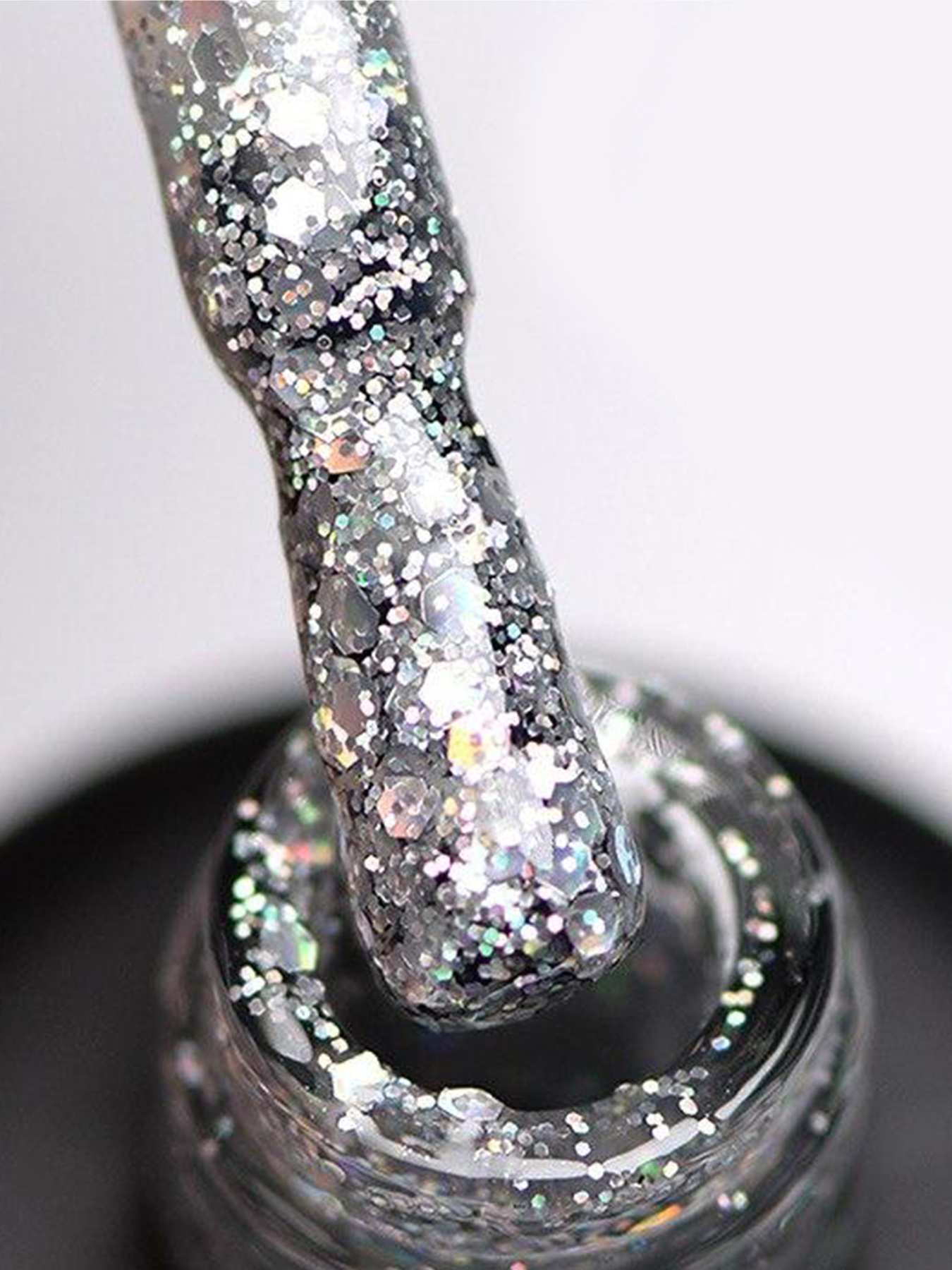 Гель-лак GLOSS Shine 420, серебристый с голографическими блестками GLOSS COMPANY модель 4823271401019 Фото