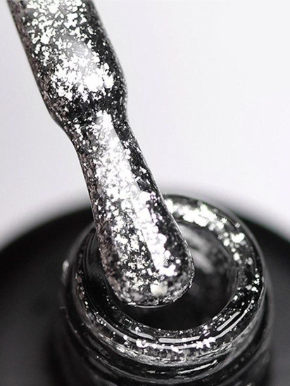 GLOSS COMPANY ­Гель-лак GLOSS Shine 424, серебристый с микроблеском модель 4823271401002 — фото - INTERTOP