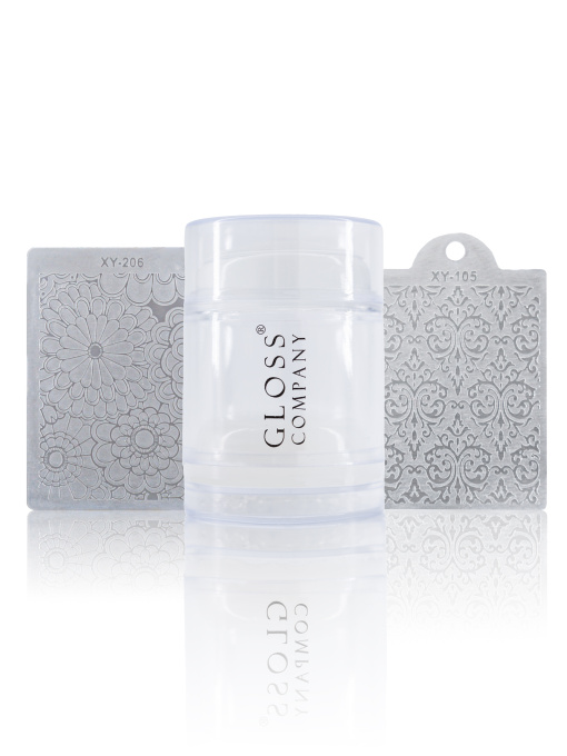 Набор для стемпинга GLOSS, двусторонний штамп и 2 скрапера. GLOSS COMPANY модель 4823271409909 Фото