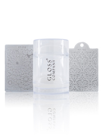 Набор для стемпинга GLOSS, двусторонний штамп и 2 скрапера. GLOSS COMPANY модель 4823271409909 Фото
