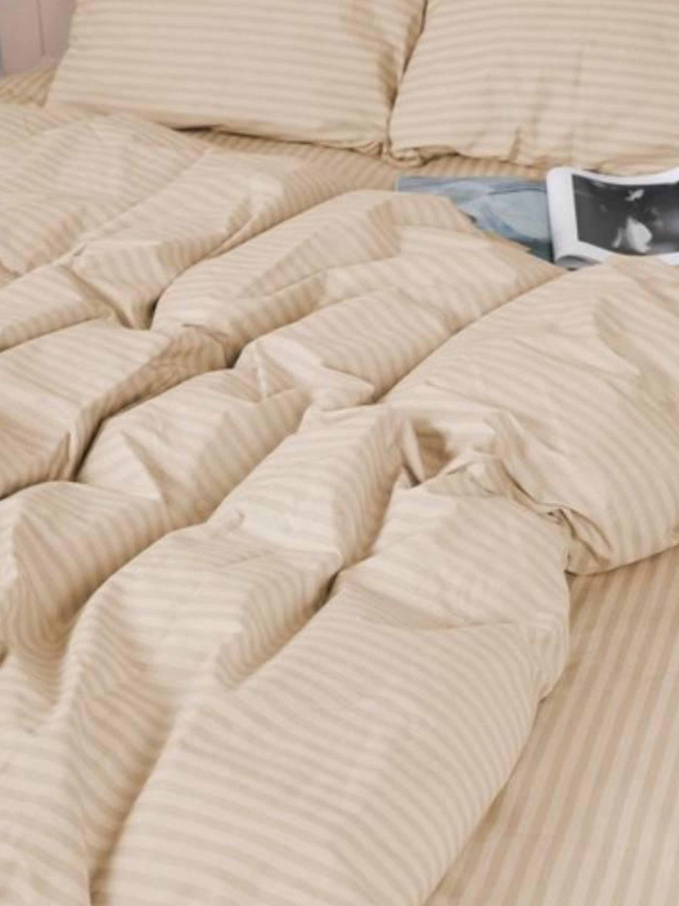 Комплект Постельного белья Страйп Сатин Sweet Vanila Vital Textile модель SP1.5-3 Фото