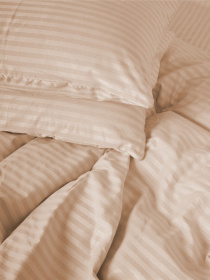 Комплект Постельного белья Страйп Сатин Sweet Vanila Vital Textile модель SP1.5-3 Фото