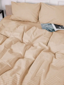 Комплект Постельного белья Страйп Сатин Sweet Vanila Vital Textile модель SP1.5-3 Фото