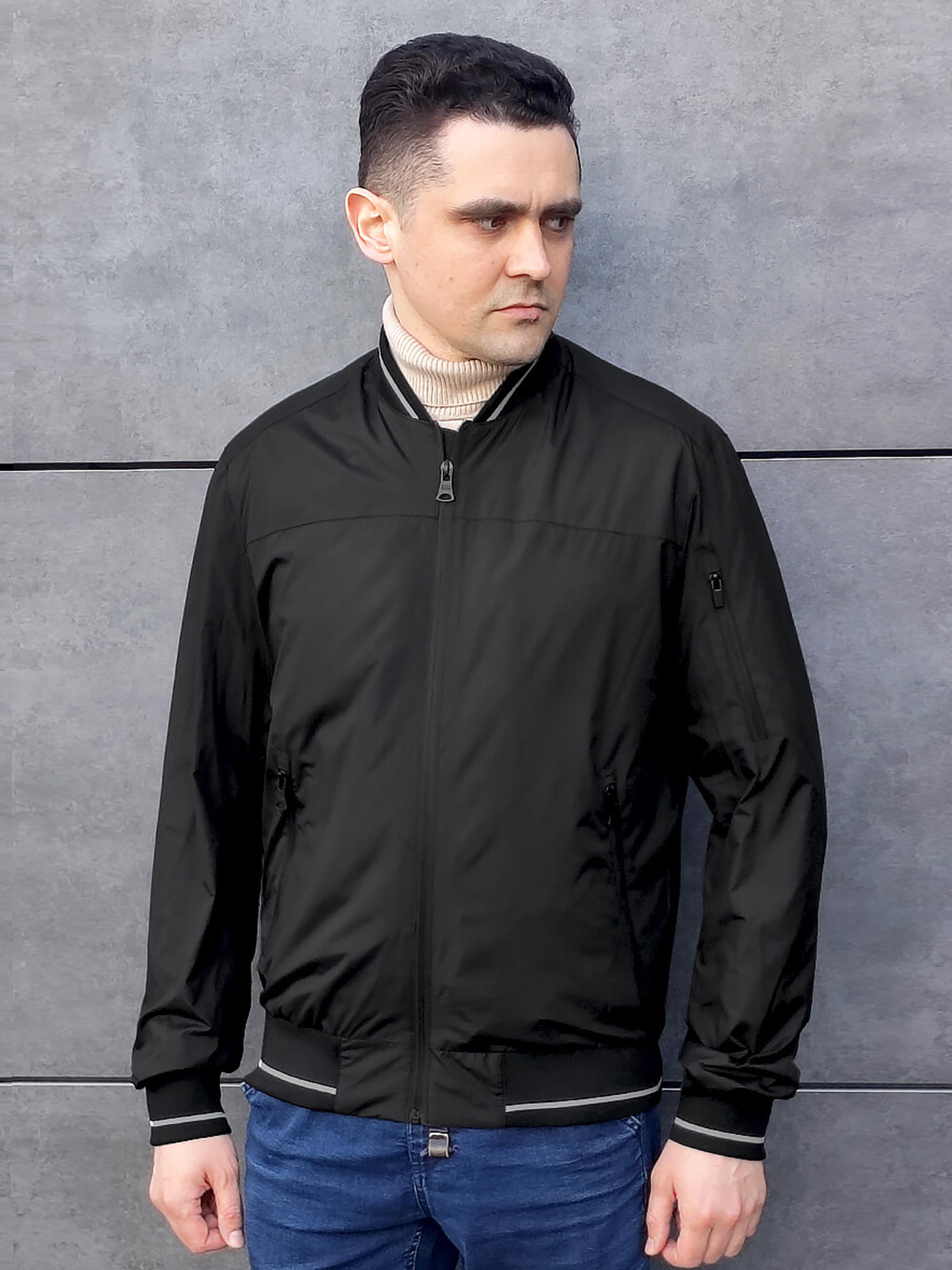 Бомбер Sun's House модель SB-25287-black Фото