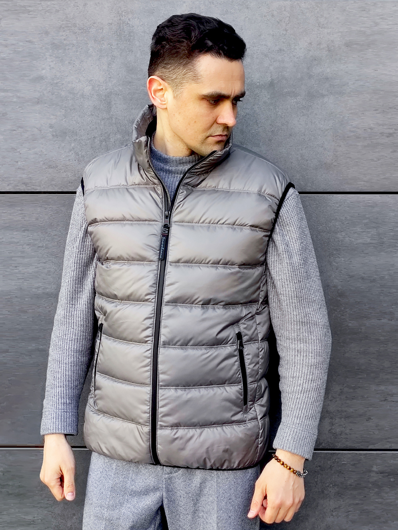 Утеплений жилет Sun's House модель SB-25205-grey Фото