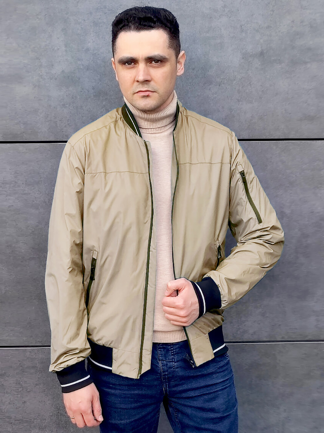 Бомбер Sun's House модель SB-25287-beige Фото