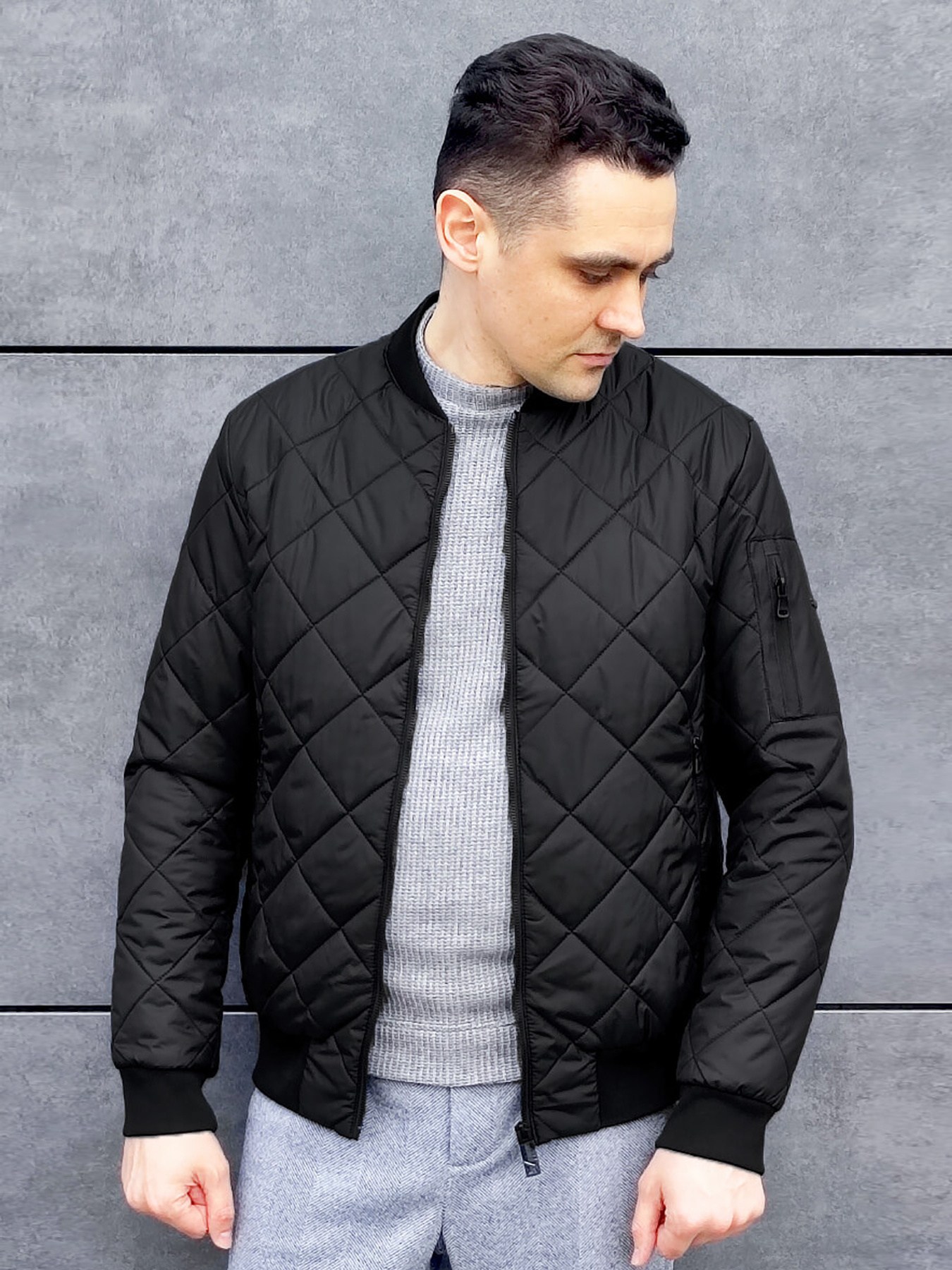 Бомбер Sun's House модель SB-25257-black Фото