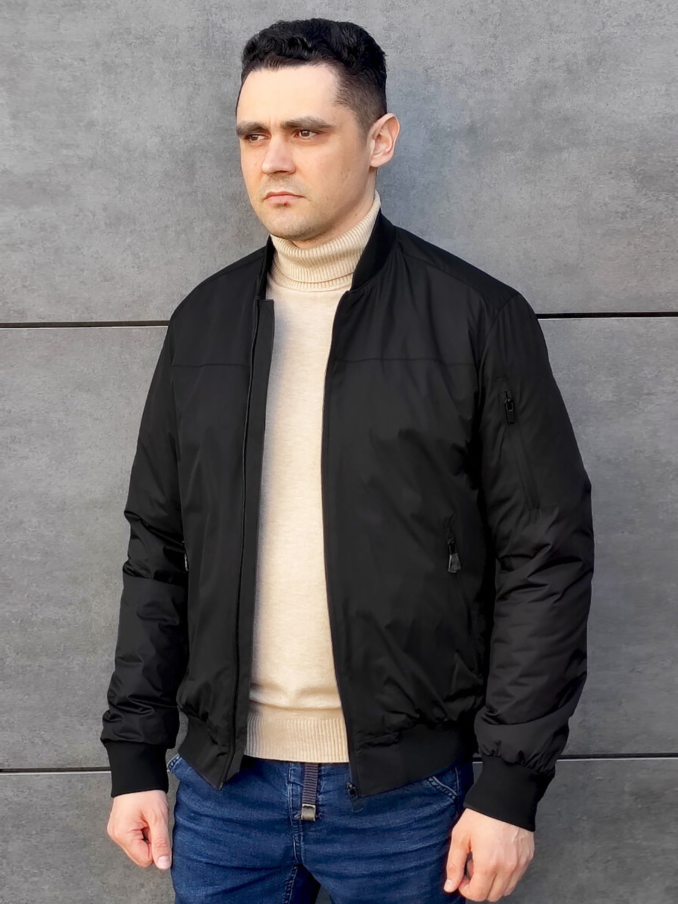 Бомбер Sun's House модель SB-25285-black Фото