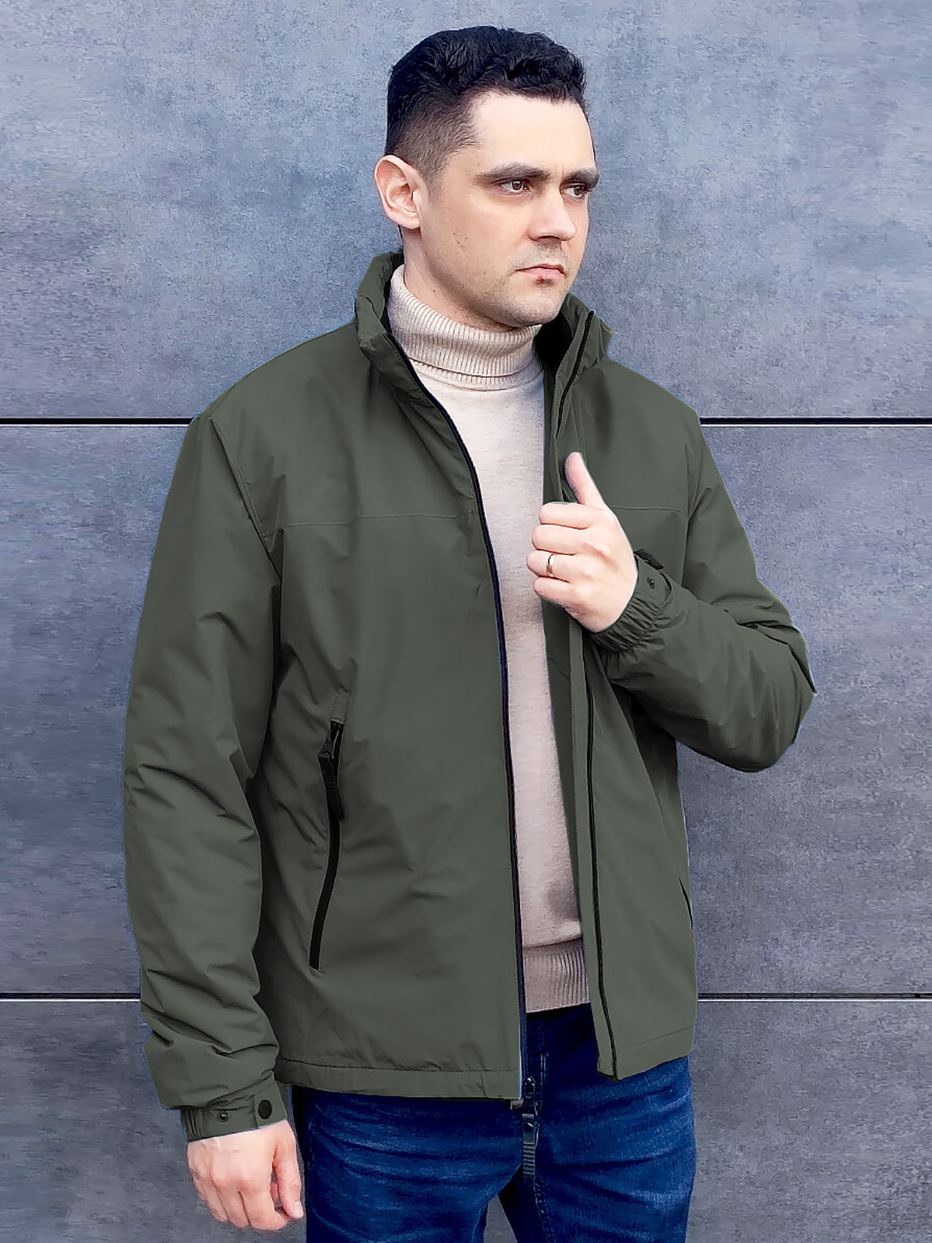 Ветровка Sun's House модель SB-25251-khaki-zahssnij Фото