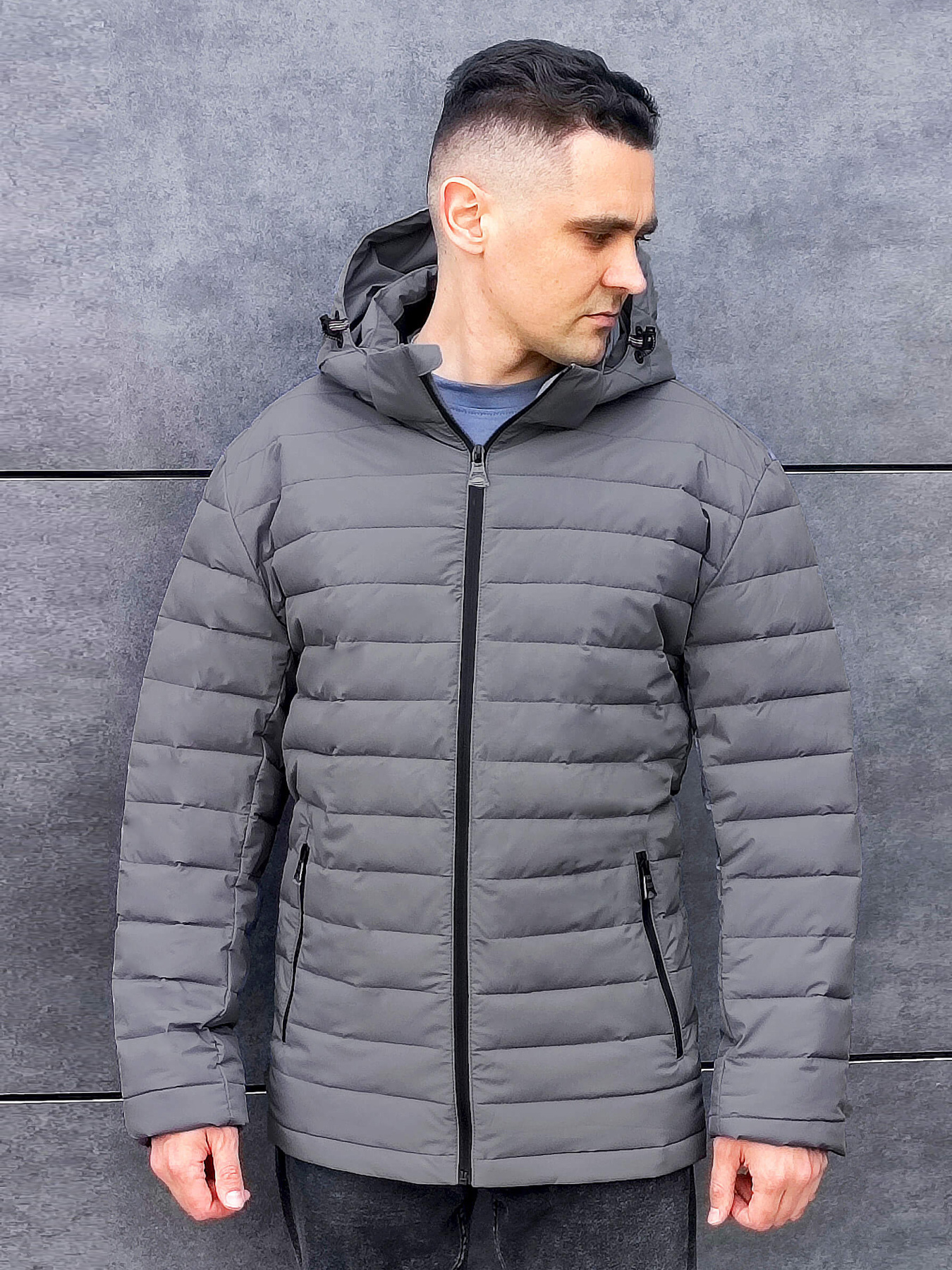 Демісезонна куртка Sun's House модель SB-25220-grey Фото