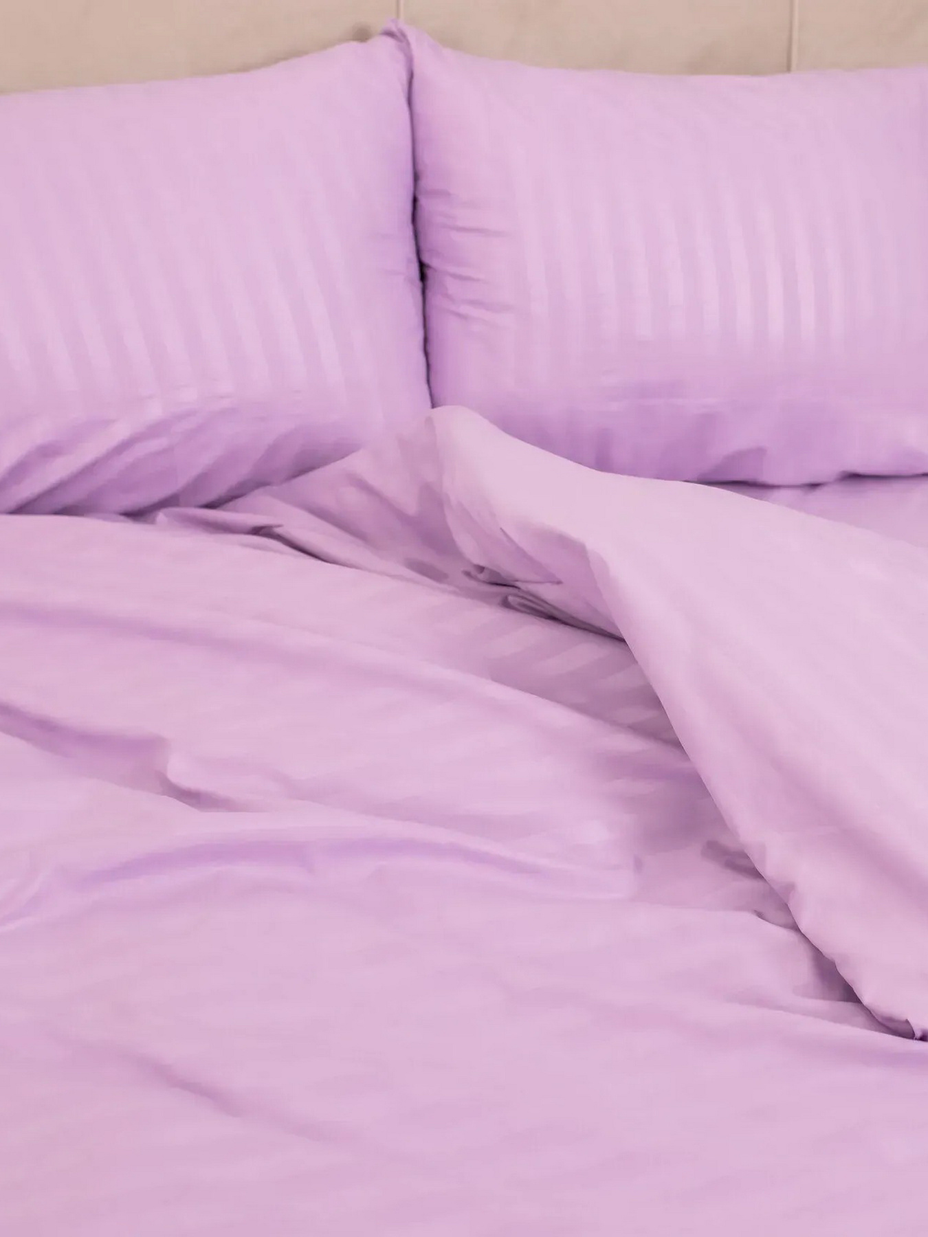 Комплект Постільної Білизни Страйп Сатин Lilac Vital Textile Модель SP1.5-7 Фото