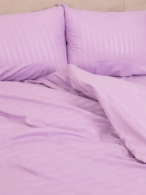 Комплект Постільної Білизни Страйп Сатин Lilac Vital Textile Модель SP1.5-7 Фото