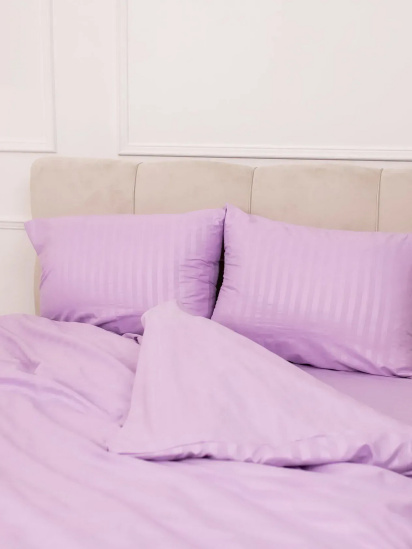 Vital Textile ­Комплект Постільної Білизни Страйп Сатин Lilac модель SP1.5-7 — фото - INTERTOP