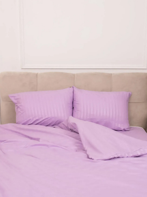 Комплект Постельного белья Страйп Сатин Lilac Vital Textile модель SP1.5-7 Фото