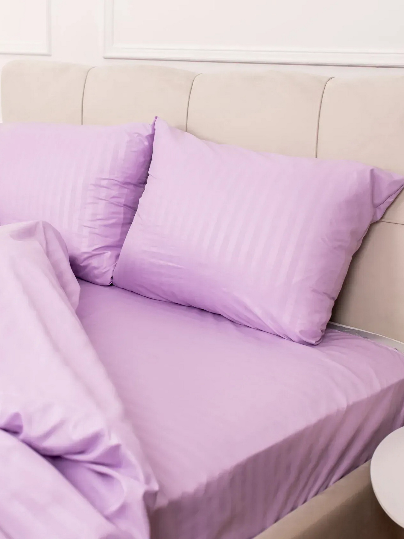 Комплект Постельного белья Страйп Сатин Lilac Vital Textile модель SP1.5-7 Комплект Постельного белья Страйп Сатин Lilac Vital Textile модель SP1.5-7 Фото