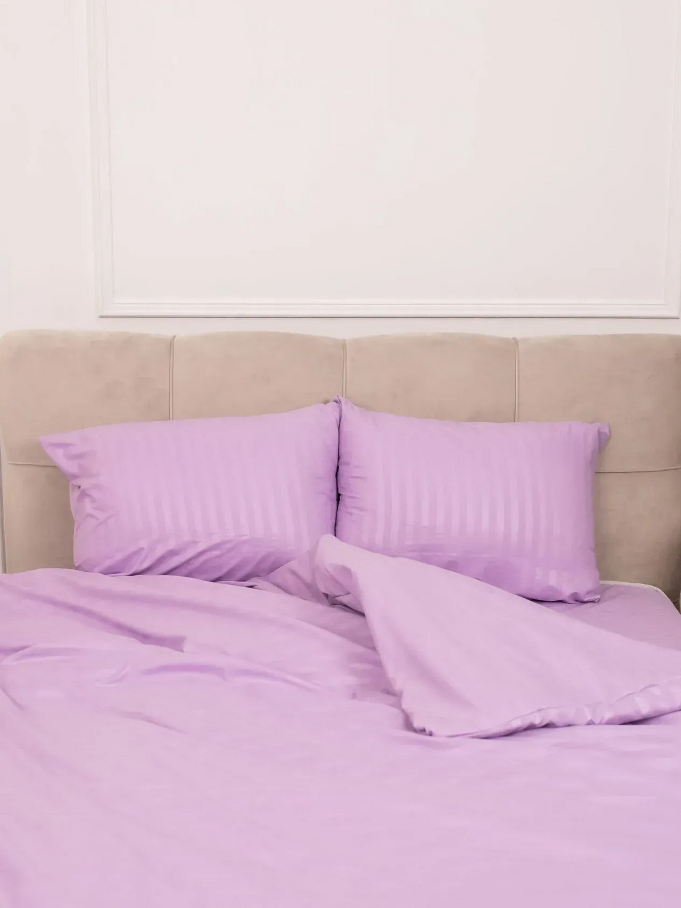 Комплект Постельного белья Страйп Сатин Lilac Vital Textile модель SP1.5-7 Комплект Постельного белья Страйп Сатин Lilac Vital Textile модель SP1.5-7 Фото