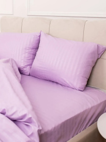 Комплект Постельного белья Страйп Сатин Lilac Vital Textile модель SP1.5-7 Комплект Постельного белья Страйп Сатин Lilac Vital Textile модель SP1.5-7 Фото